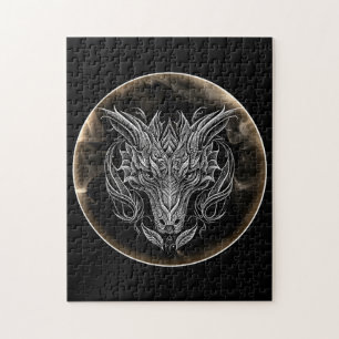 Puzzle Tête de dragon Abstraite en esthétique