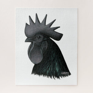 Puzzle Tête de Rooster Ayam Cemani