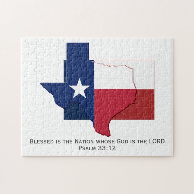 Puzzle TEXAS | Blessed Nation | DRAPEAU TEXAN (Horizontal)