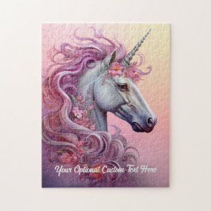 Puzzle Texte personnalisé belle licorne