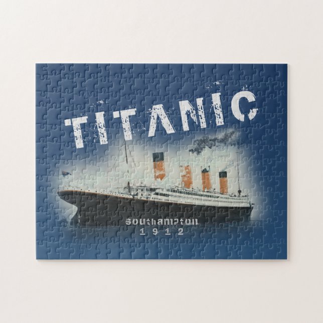 Puzzle Texte personnalisé en relief Southampton 1912 Tita (Horizontal)