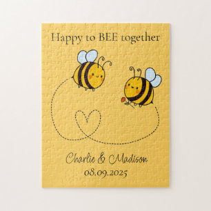 Puzzle Texte personnalisé Happy Love Bees