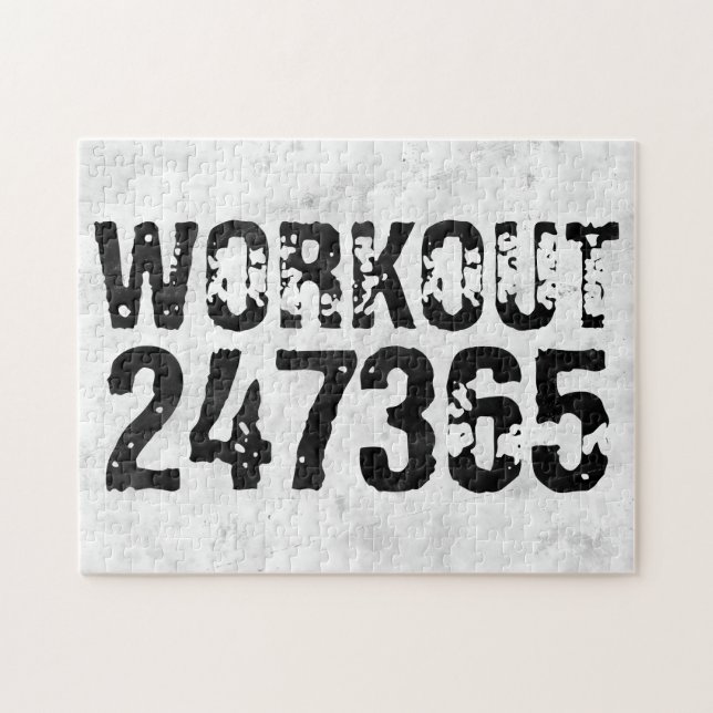 Puzzle Texte usé et rayé Workout 247365 rustique (Horizontal)