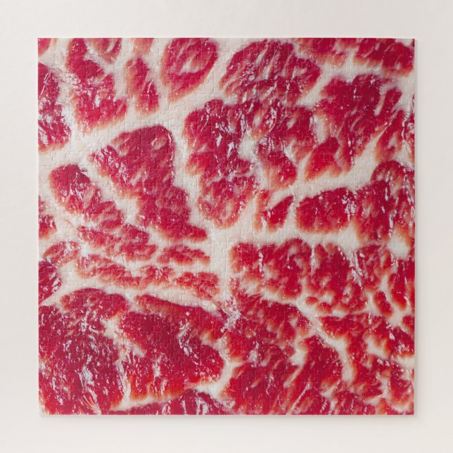 Puzzle Texture du steak de boeuf marbré Closeup (Vertical)