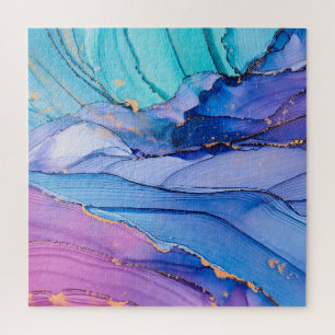 Puzzle Textures fluides, art abstrait de luxe.