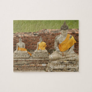 Puzzle Thaïlande, Ayutthaya. Statues de bouddhas assis