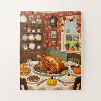 Puzzle Thanksgiving Dinner for Seniors 30 Large Piece