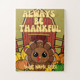 Puzzle Thanksgiving pour enfants personnalisés