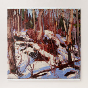Puzzle Thaw in the Woods, peinture d'art