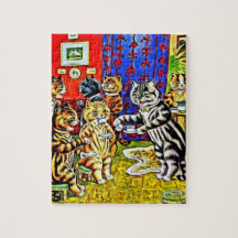 THÉ de KITTY, chats de Louis Wain de casse-tête