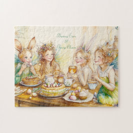 Puzzle Thé de Pâques Fée Lapin Fête de Printemps