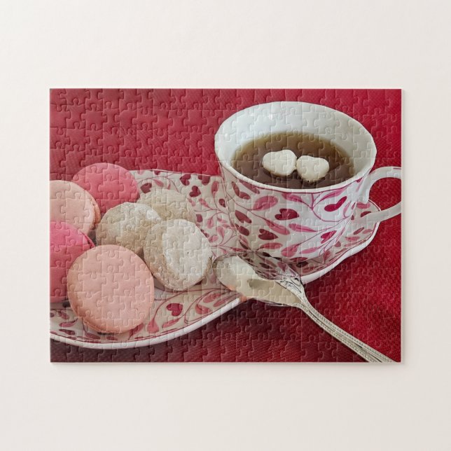 Puzzle Thé et biscuits de la Saint-Valentin (Horizontal)