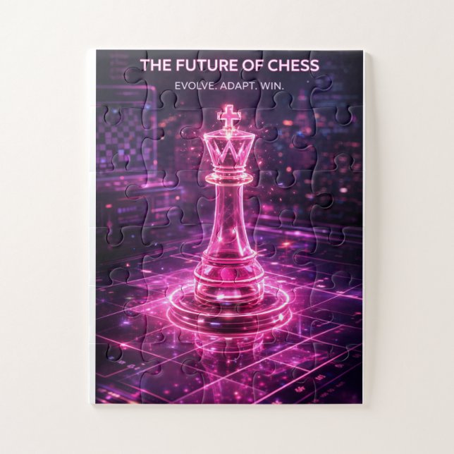 Puzzle The Future of CHESS: Evolve. Adapt. Win. (Vertical)