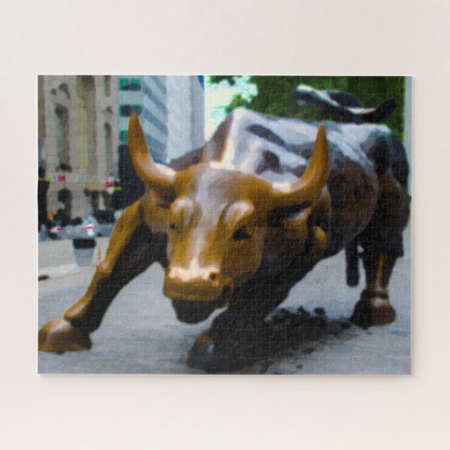 Puzzle The Wall Street Bull New York. (Horizontal)