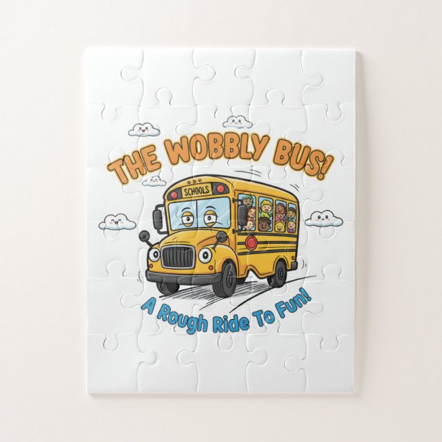 Puzzle The Wobbly Bus! A Rough Ride To Fun! (Vertical)