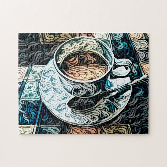 Puzzle Thème Café Artistique Peinture de la vie morte (Horizontal)