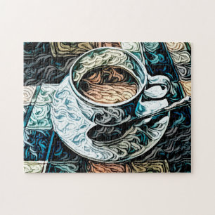 Puzzle Thème Café Peinture artistique à vie continue