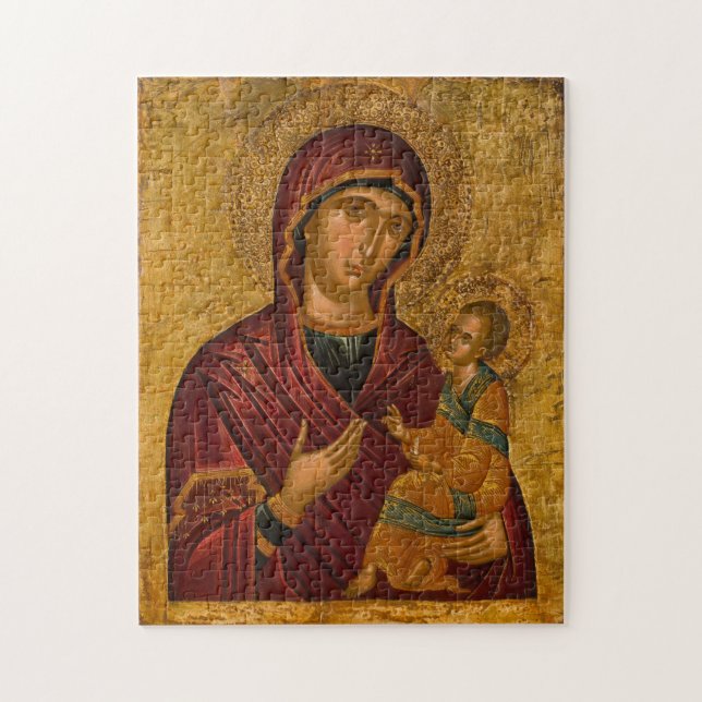 Puzzle Theotokos (Vierge Marie) et l'icône Christ Enfant (Vertical)