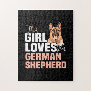 Puzzle This Girl Loves Her German Shepherd