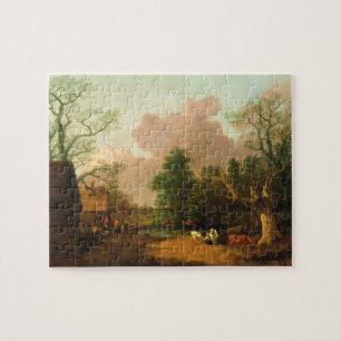 Puzzle Thomas Gainsborough un paysage avec des figures,
