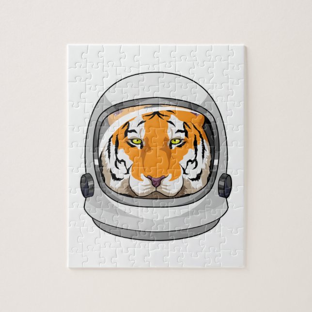 Puzzle Tiger en astronaute avec casque (Vertical)