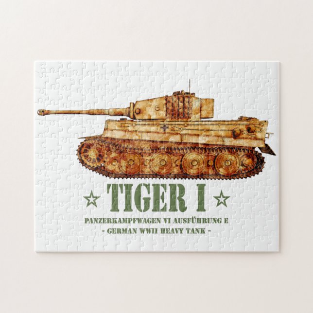 Puzzle Tiger I World War Deux Allemand Lourd Tank Panzer  (Horizontal)
