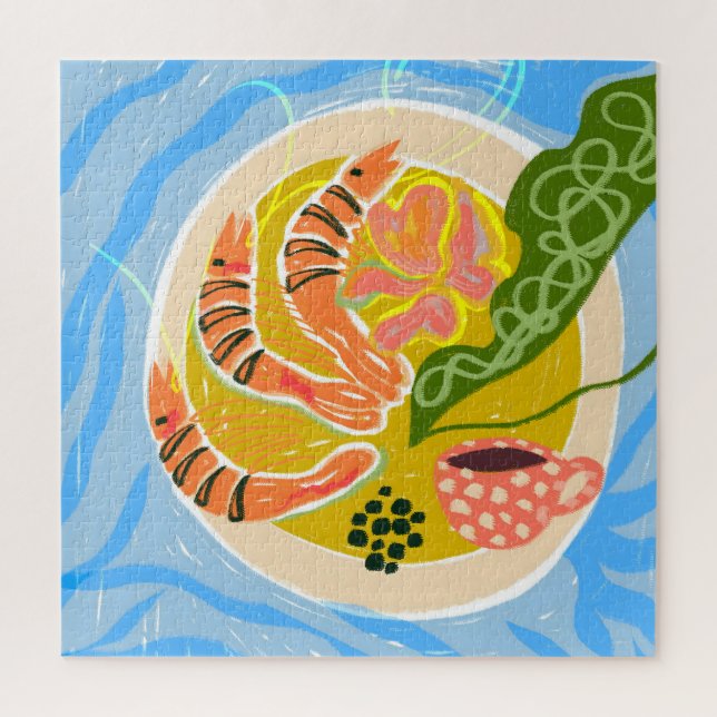 Puzzle Tiger Prawns | Plateau d'alimentation de la mer de (Vertical)