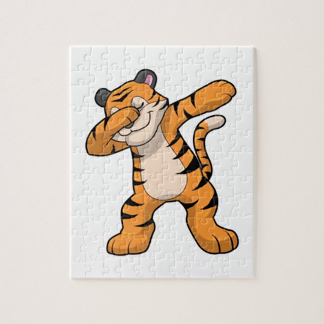 Puzzle Tigre à Hip hop Dance Dab (Vertical)