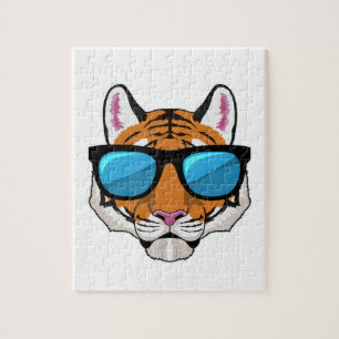 Puzzle Tigre avec lunettes de soleil