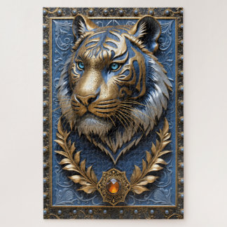 Puzzle Tigre bleu