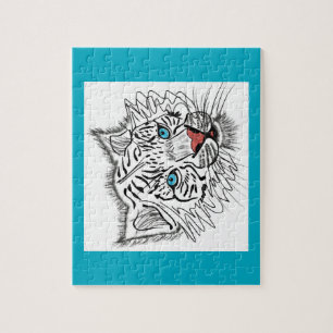 Puzzle Tigre de bébé aux yeux bleu