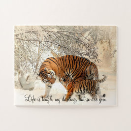Puzzle Tigre et Cub "La vie est dure, ma chérie..."