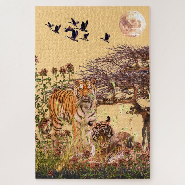 Puzzle Tigres du Bengale 20 po x 30 po - 1 014 (Vertical)