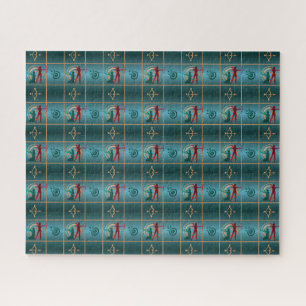 Puzzle Tir à l'arc et flèche - Motif vert