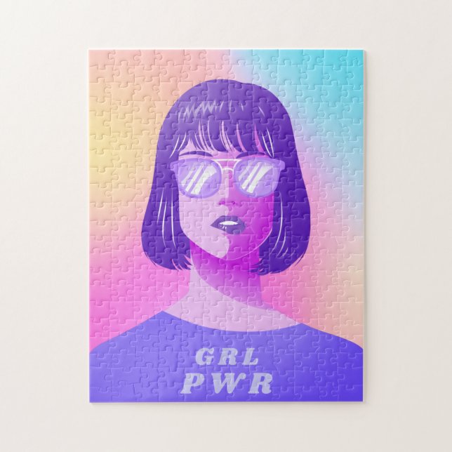 Puzzle Tirage de puissance GRL & Feminist Feminist Purple (Vertical)