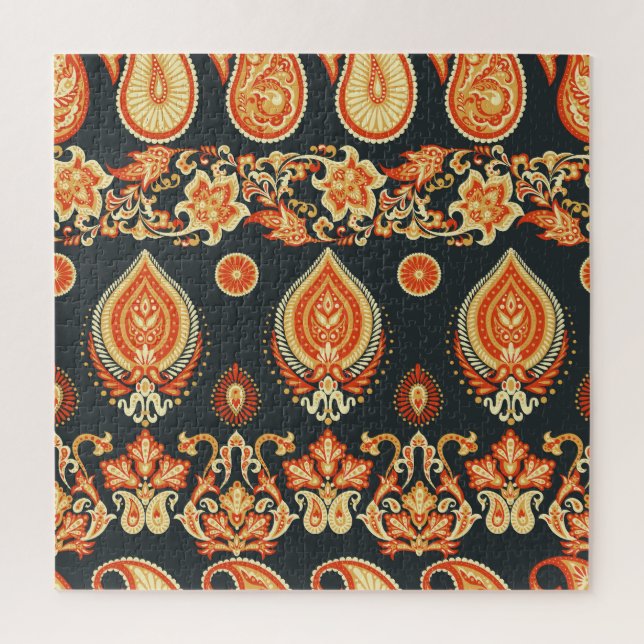 Puzzle Tissu ethnique oriental Paisley (Vertical)