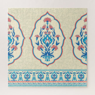 Puzzle Tissu floral ethnique : Élégance transparente
