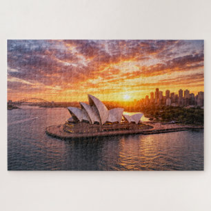 Puzzle Titre Photographie aérienne du coucher du soleil s