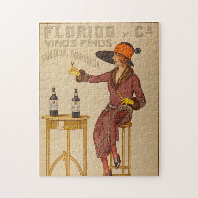 Puzzle Toast vintage Ephemera Lady (Vertical)