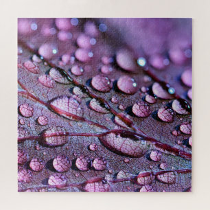 Puzzle Toile d'eau gouttelettes feuilles pourpres 20' x 2