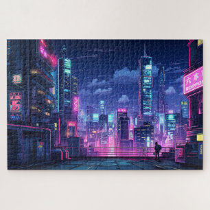 Puzzle Toit du Japon Cyberpunk
