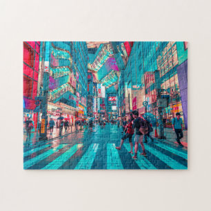 Puzzle Tokyo Japon : La rue commerçante aux couleurs viv