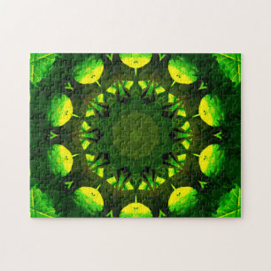 Puzzle Tons verts   Mandala Art