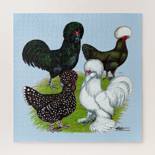 Puzzle Top Hat Chicken (Vertical)