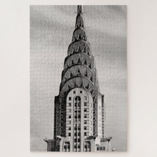 Puzzle Top of the Chrysler Building NYC - B&W
