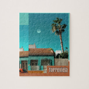Puzzle Torrevieja en orange et turquoise