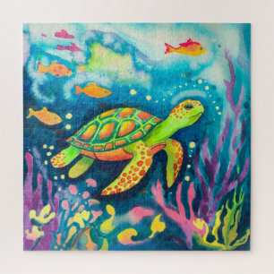 Puzzle Tortue à peinture