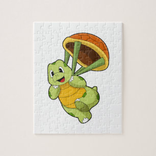 Puzzle Tortue avec Shell en tant que Skydiver