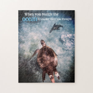 Puzzle Tortue de mer et lion de mer sous l'eau