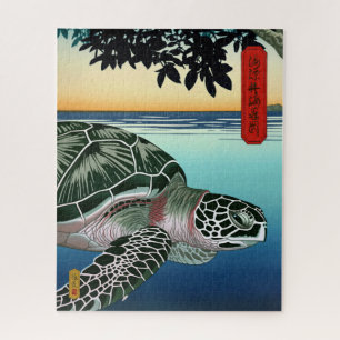 Puzzle Tortue de mer parmi les mangroves - Art japonais